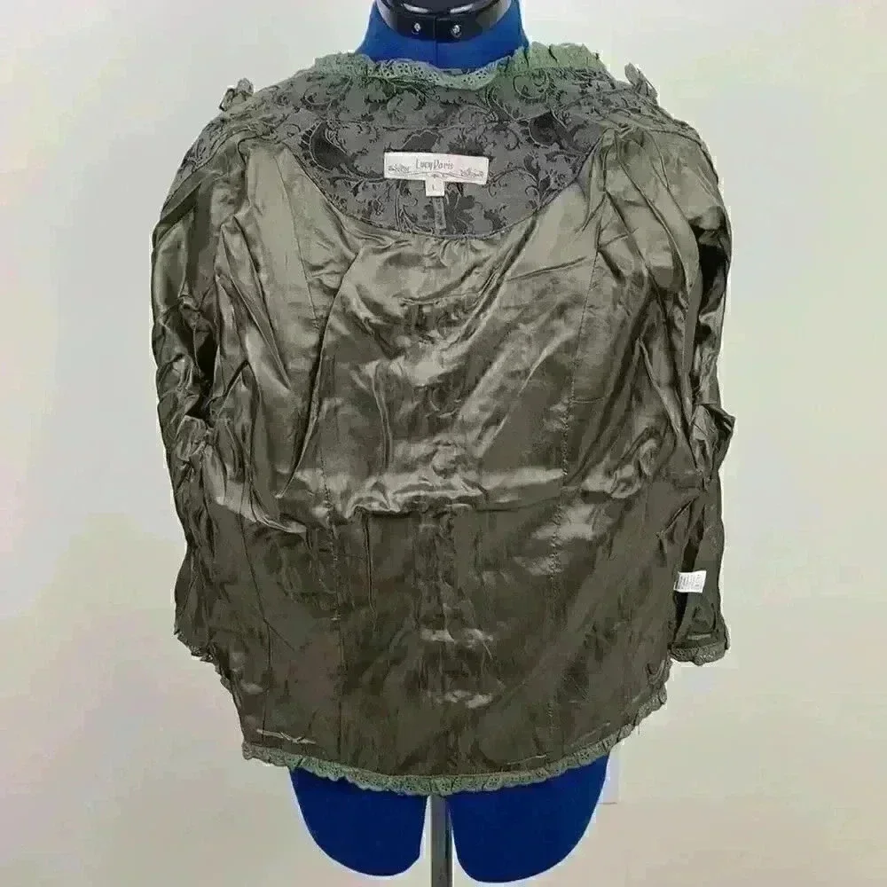 🆕nwt Lucy Paris brocade jacket with lace t… - Picture 10 of 11